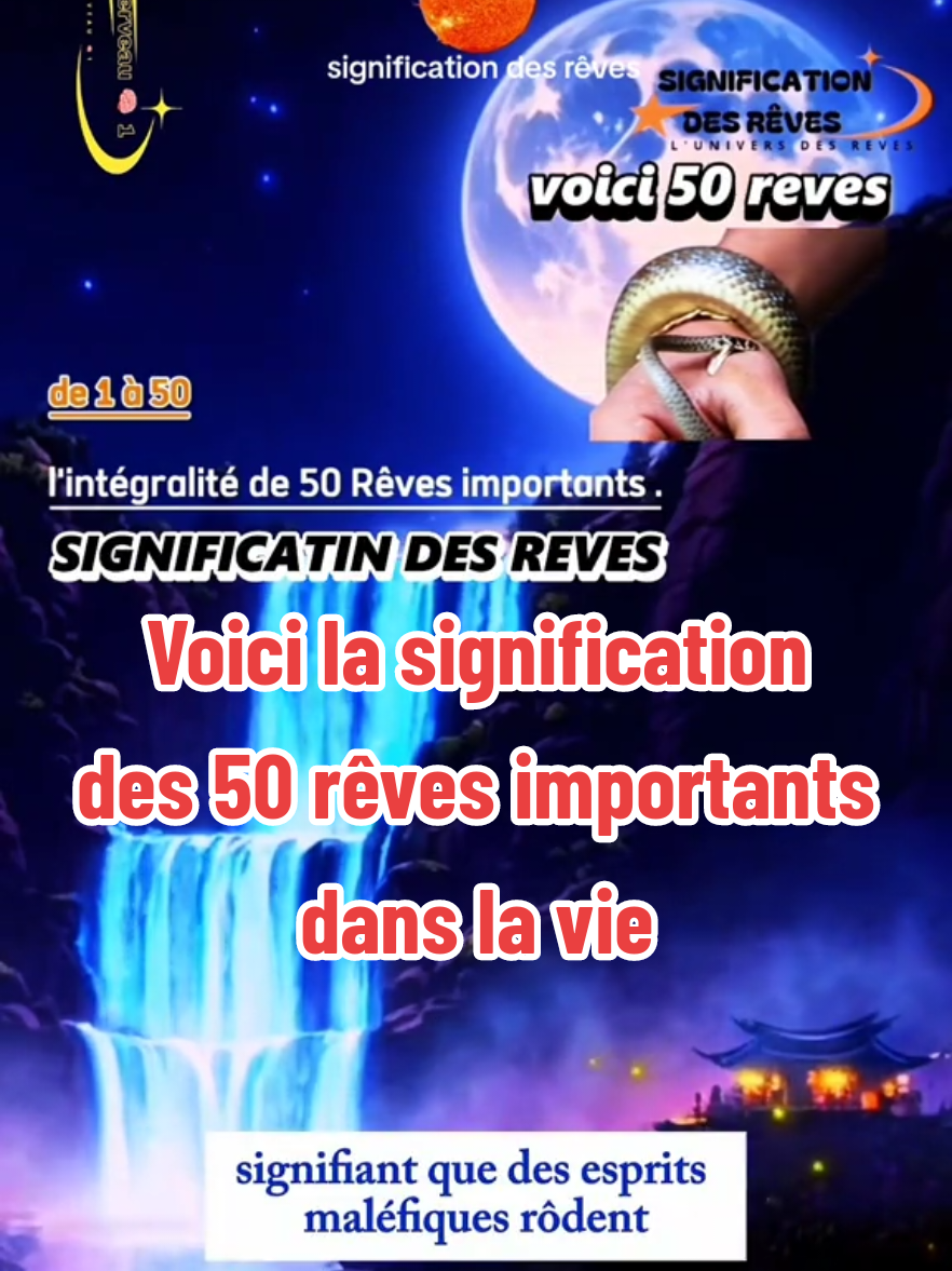 signification des rêves  Voici 50 rêves les plus importants à connaître #citation #vision #rêve #inspiration 