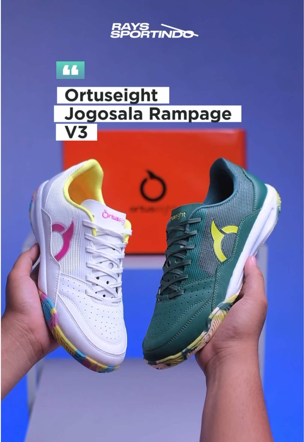 Ortuseight Jogosala Rampage V3! Generasi penerus dari versi sebelumnya yang makin ciamik dengan bobot yang ringan!😍🥳 Tag temen kamu yang cari sepatu ini, Bray!🫵 #Raysportindo #TokoSepatuIstimewa  #OrtuseightJogosalaRampageV3 