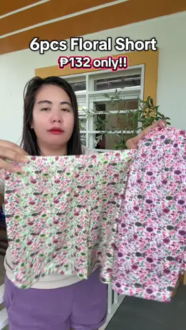 6pcs cotton floral short, presko ang tela, malambot at ang ganda ng mga prints.  #cottonshort #floralshorts #shorts #fyp 