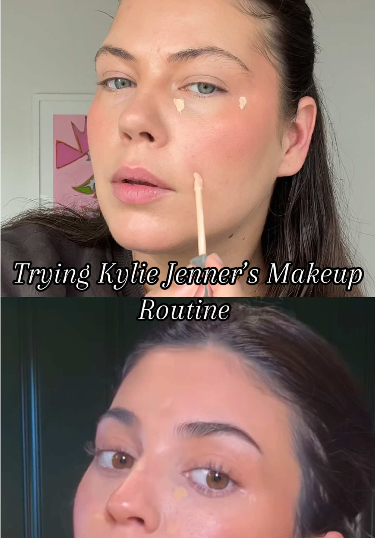 Trying Kylie Jenner’s Makeup Routine ✨ #kyliejenner #kyliejennermakeup #celebritymakeup 