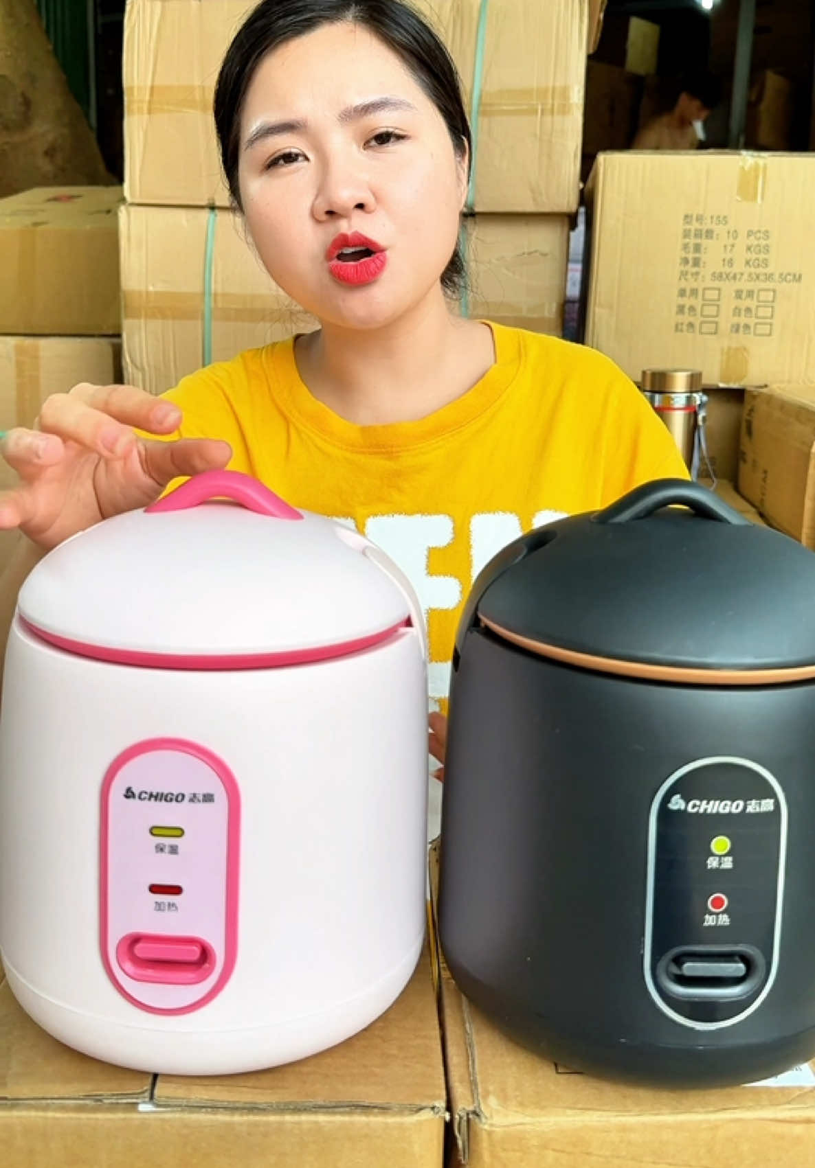 Nồi cơm điện CHIGO 800ml. #noicomdien #xuhuong #taphoabongcom 
