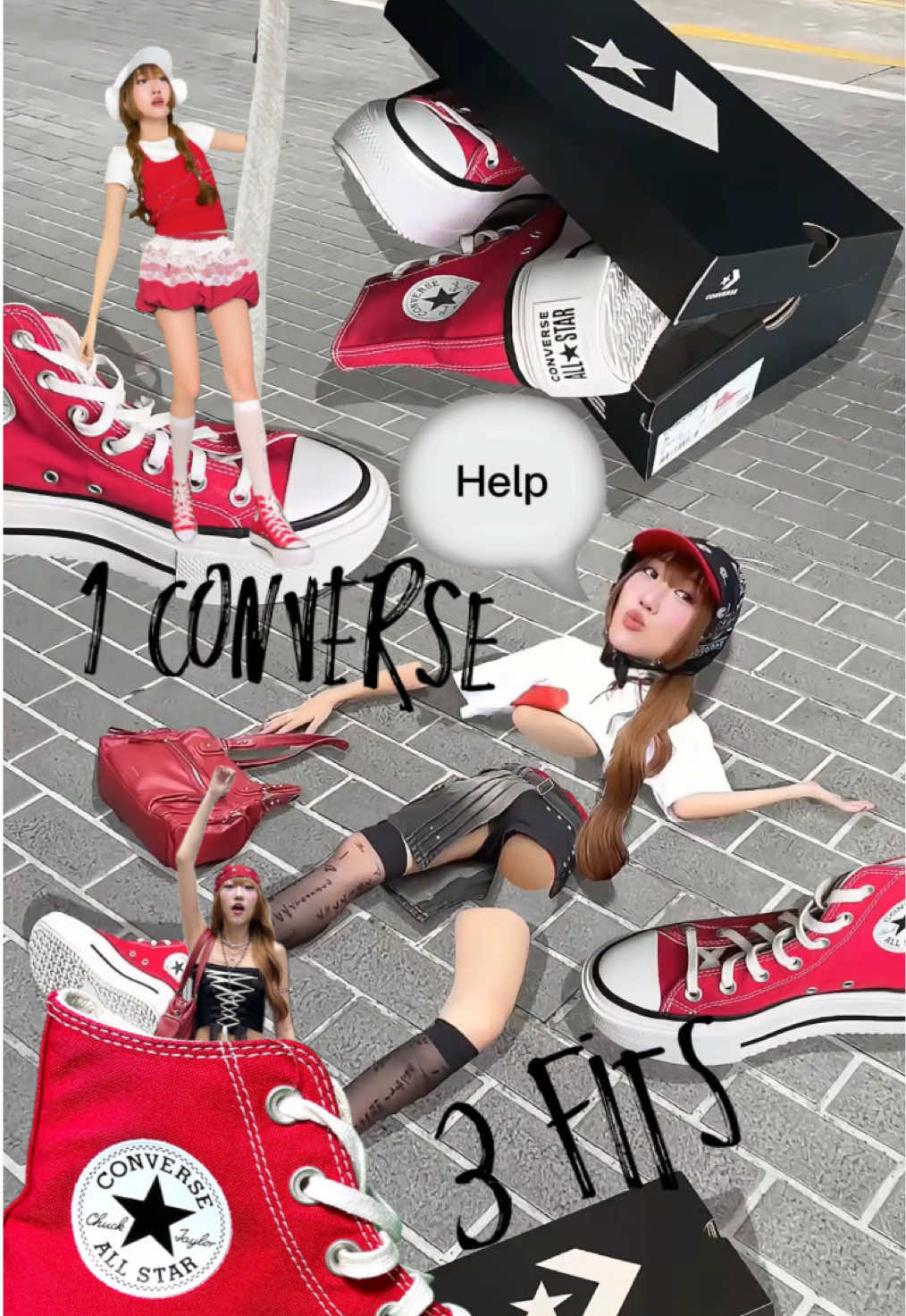 Outfit Check with My Lightest Converse Kicks🙂‍↕️🧚🏻‍♀️🫧  #DoubleStack #ConverseDoubleStack #conversethailand #converseth @Converse Thailand 
