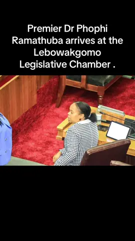 Premier Dr Phophi Ramathuba arrives at the Lebowakgomo Legislative Chamber for the consideration of the 2025/2026 Annual Performance Plan and Budget for the Office of the Premier, Social Development, LEDET, and the Legislature. #7thAdministration #LetsGrowLimpopoTogether #LeaveNoOneBehind@Nyambeni Matshivha @Tonny Ernest Rachoene @ANC Limpopo @Reuben Madadzhe 