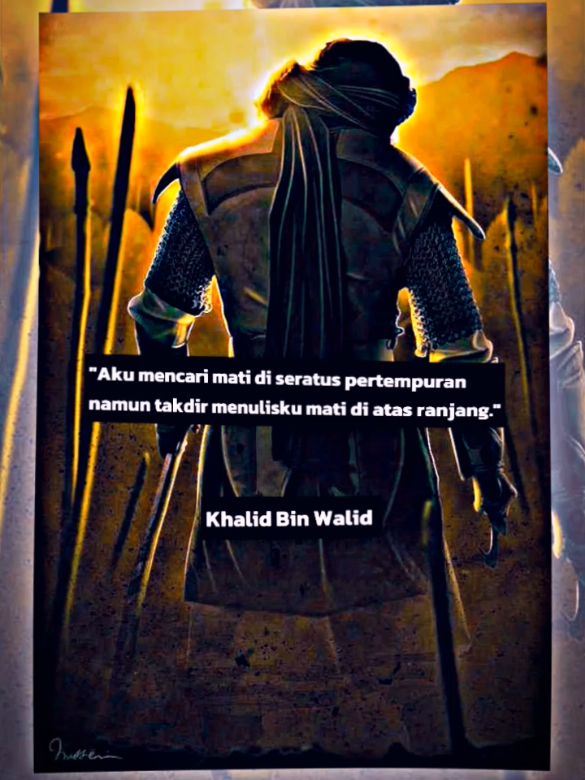 Khalid bin Walid adalah panglima besar Islam bergelar Pedang Allah yang Terhunus. Lahir di Mekah sekitar tahun 592 M dari suku Quraisy, ia masuk Islam setelah Perjanjian Hudaibiyah. Ia terkenal karena strategi dan keberaniannya, memimpin banyak kemenangan besar seperti Perang Mu'tah dan Yarmuk, serta mengalahkan kekaisaran Romawi dan Persia. Ia tak pernah kalah dalam peperangan hingga wafatnya pada tahun 642 M di Homs. #Khalid #pedangallah #rashiduncaliphate #motivasi #history #fyp #arab 