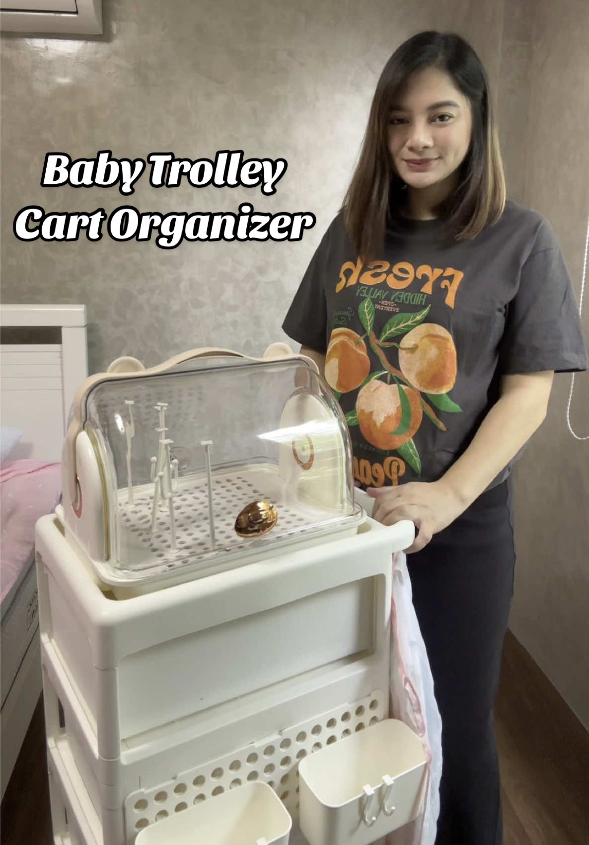 Trolley cart for your baby! ❤️ #babytrolley #trolleycart #trolleycartorganizer #babycart #organizer #nesting #firsttimemom #ftm #foryou #fyp 