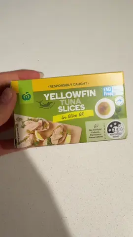‼️PSA ‼️ These tuna slices may be my best find of 2025👀. No mushy tuna in a can (think Sirena tuna), ONLY olive oil (no blends) and cheap as chips ($2.80) with 24g of protein per serve!!  Thank you @Woolworths_au !!  #woolworths #tuna #protein #psa #cheap #new 