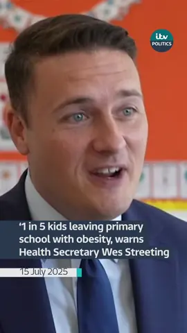 Health Secretary Wes Streeting announces plan to cut childhood obesity #politics @itvnews 