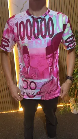 Jersey unik kekinian gambar uang 100 ribu rupiah full print ☝🏽 #jersey #jerseyfullprint 