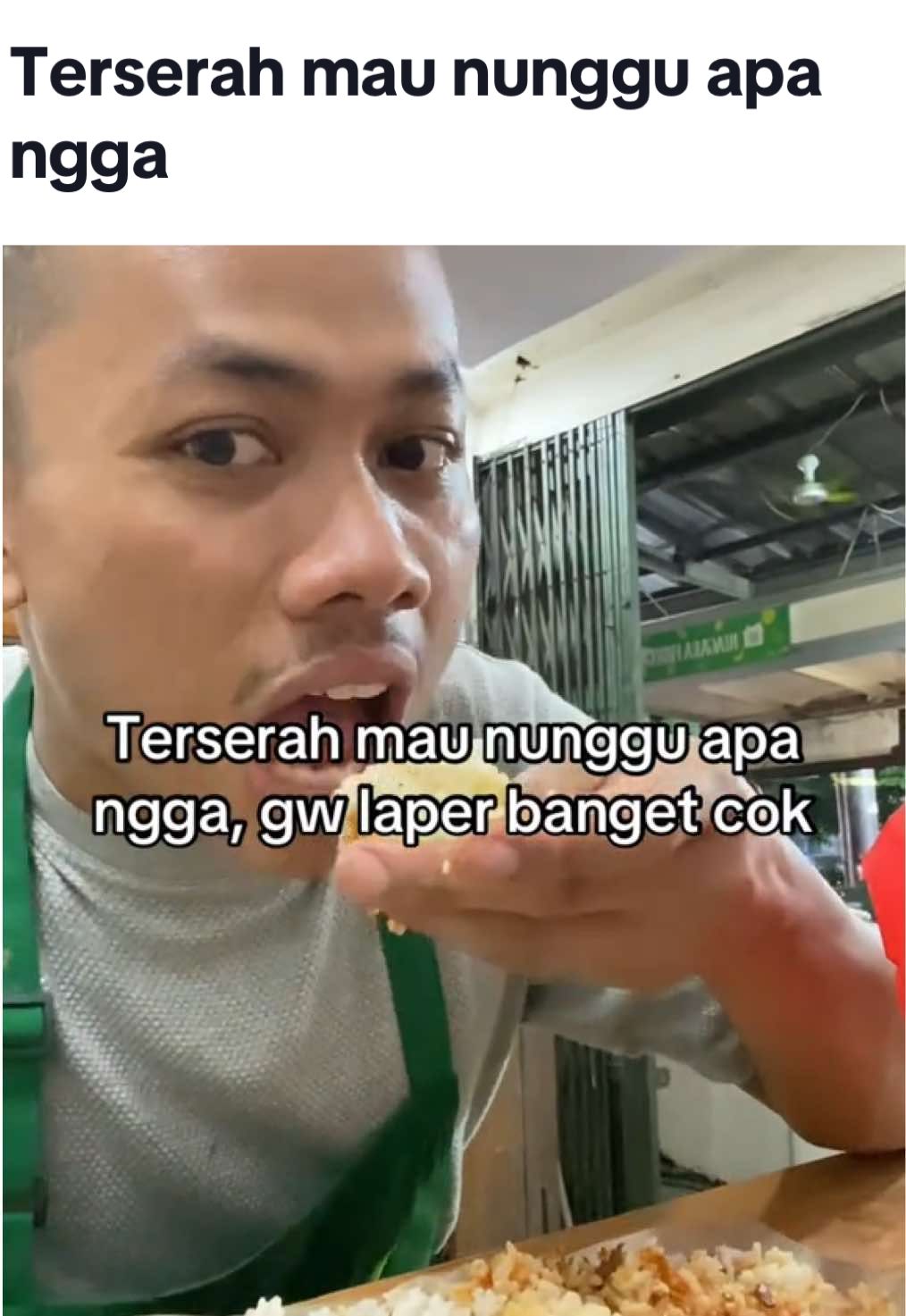 Sorry gw laper dari siang gak sempet makan 