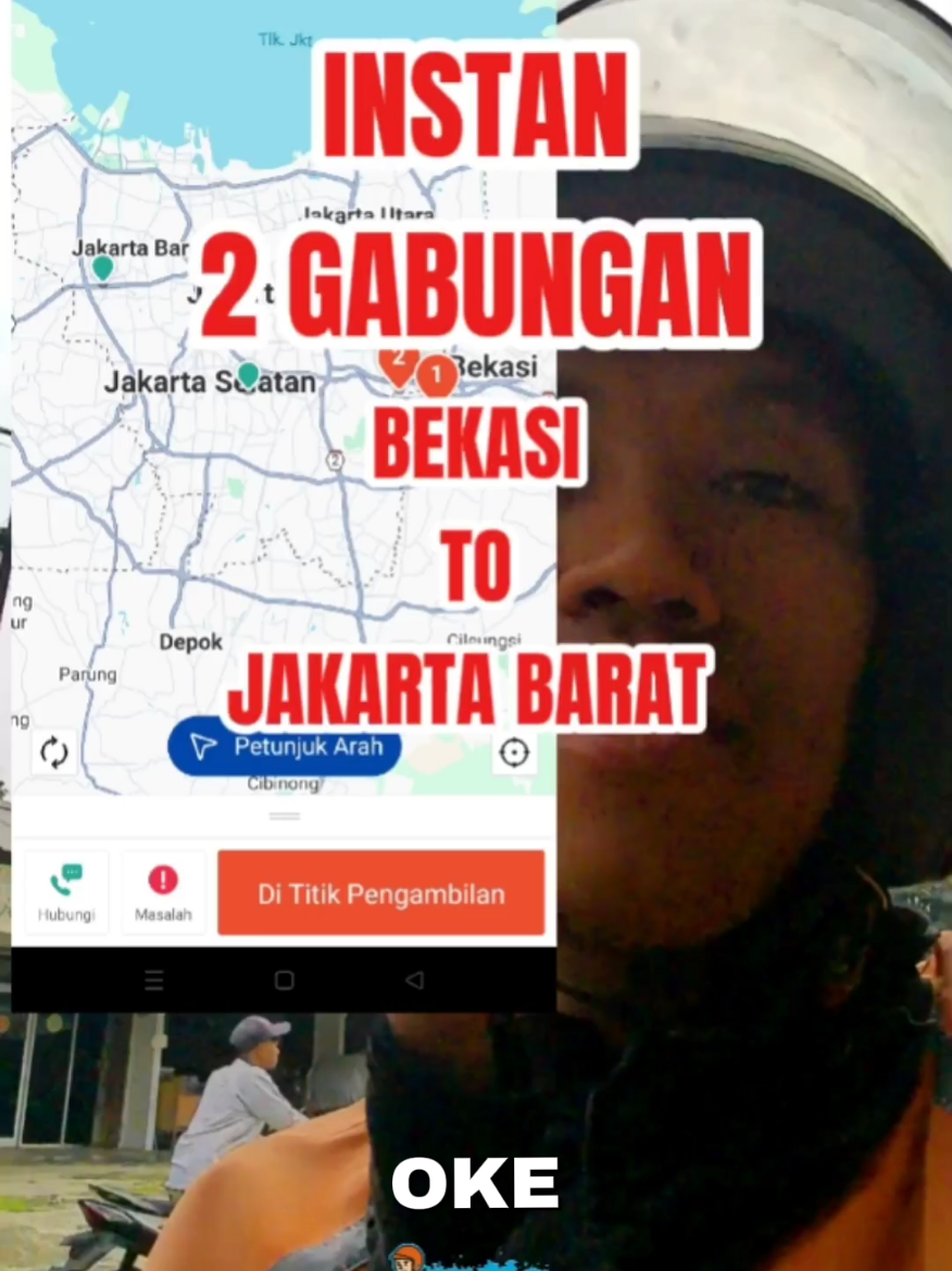 Instan 2 gabungan, Bekasi - jakarta barat #CapCut #ojoltiktok #kurirpaket #drivershoppefood #kurirshopeexpress 