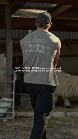 POV: it’s 2030, $100m in your bank account and you’re feeding sheep on a random Tuesday  #DavieFogarty #entrepreneur #ecommerce #successmindset #wealth #fyp #freedom