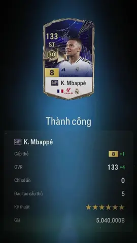 Mbappe 24TOTY+8 Đầu Tiên Sever đến từ HLV JohnWick#phuczola #GamingOnTikTok #fco #fconline #dapmothefconline 