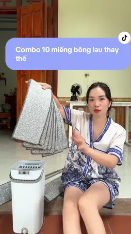 Combo 10 miếng bông lau nhà thay thế #diepcoine #caylaunhathongminh #bonglaunha 