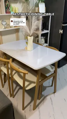 Replying to @Hazel aesthetic dining table. 4 seater and 6 seater dining table #diningtable #4seaterdiningset #6seaterdiningtable 