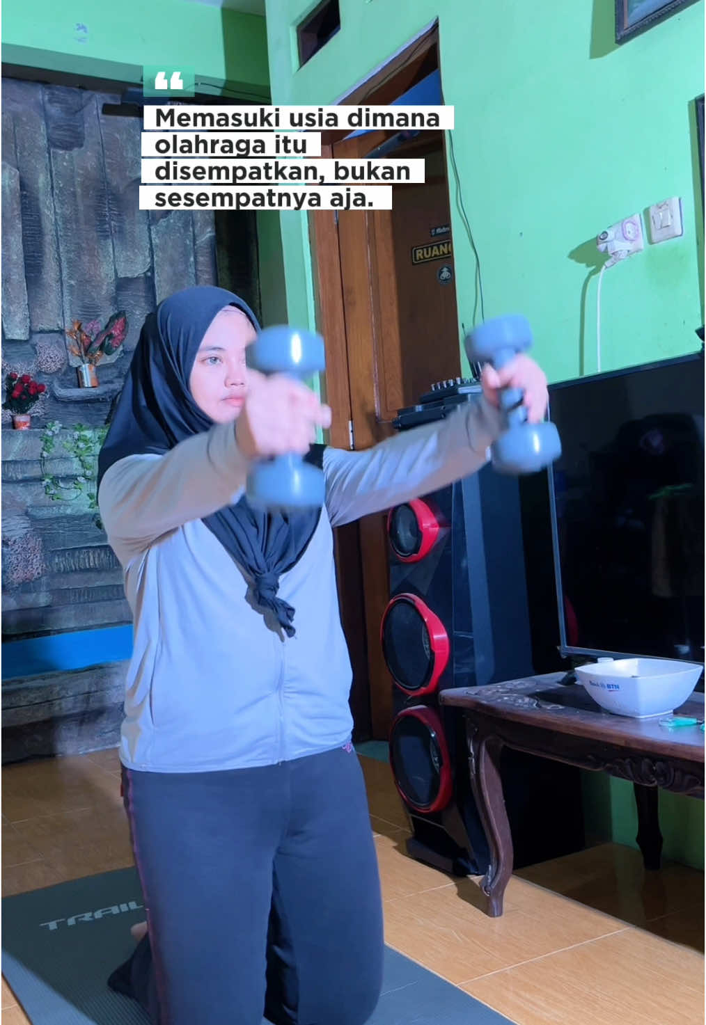 Jika bukan hari ini kapan lagi? Tanpa sadar sudah segembala ini #olahragadirumah #olahragatiaphari #CapCut 