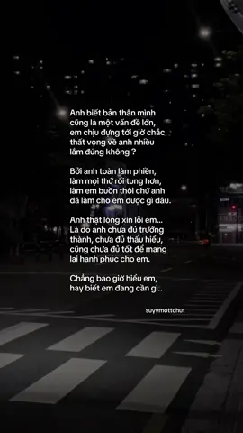 “Anh thật lòng xin lỗi em..” #tinhyeu #tamtrang #suyymottchut #viral 