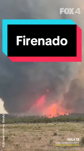 New fear unlocked😳 A large vortex or “firenado” formed over the Deer Creek Fire in San Juan County, Utah – near the state’s border with Colorado – on Saturday, July 12, officials said. Dramatic footage from the Bureau of Land Management (BLM) shows flames from the fire being sucked up into a dense, swirling cloud of black smoke. According to fire officials, the “uncommon” event “stirred flames high into the air” and damaged a fire truck that had to be taken away for repairs. The wildfire was discovered on Thursday, July 10, had grown to more than 10,000 acres by Monday, July 14, with zero-percent containment. The cause of the fire was unknown.