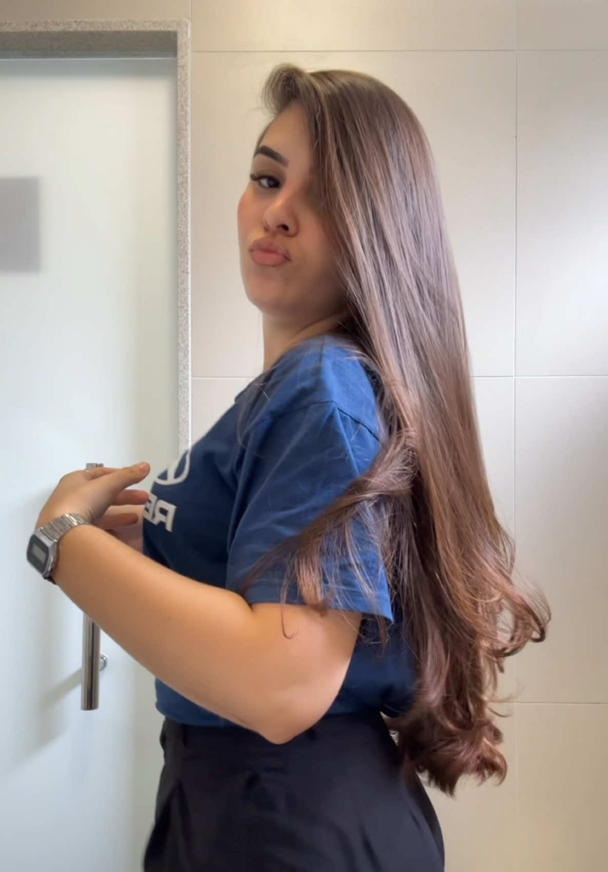 hoje ele ficou meio bagunçado rs #cabelo #cuidadoscomcabelo #cabeloslongos #rotinacapilar 