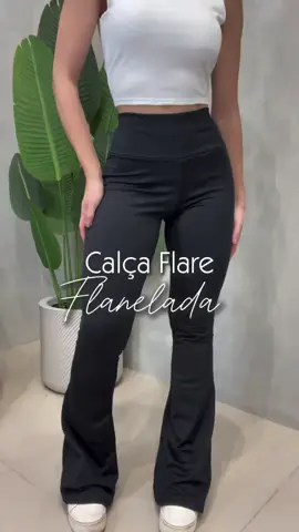 Calça Legging Flare Flanelada