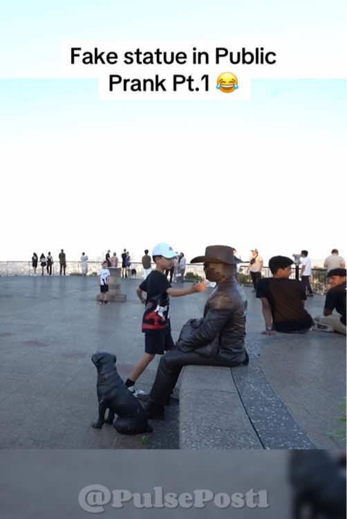 Should I post Pt.2? #funny #fake #trolling #funnytiktok #joke #statue #public #fyp 