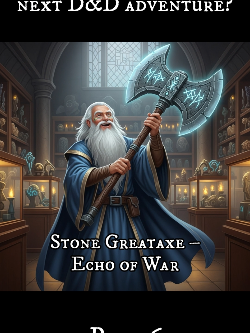 Stone Greataxe, Echo of War. #magicitem #dungeonsanddragons #dnd2024 #5e #dnd5e #dnd #dndtok #dndtiktok 