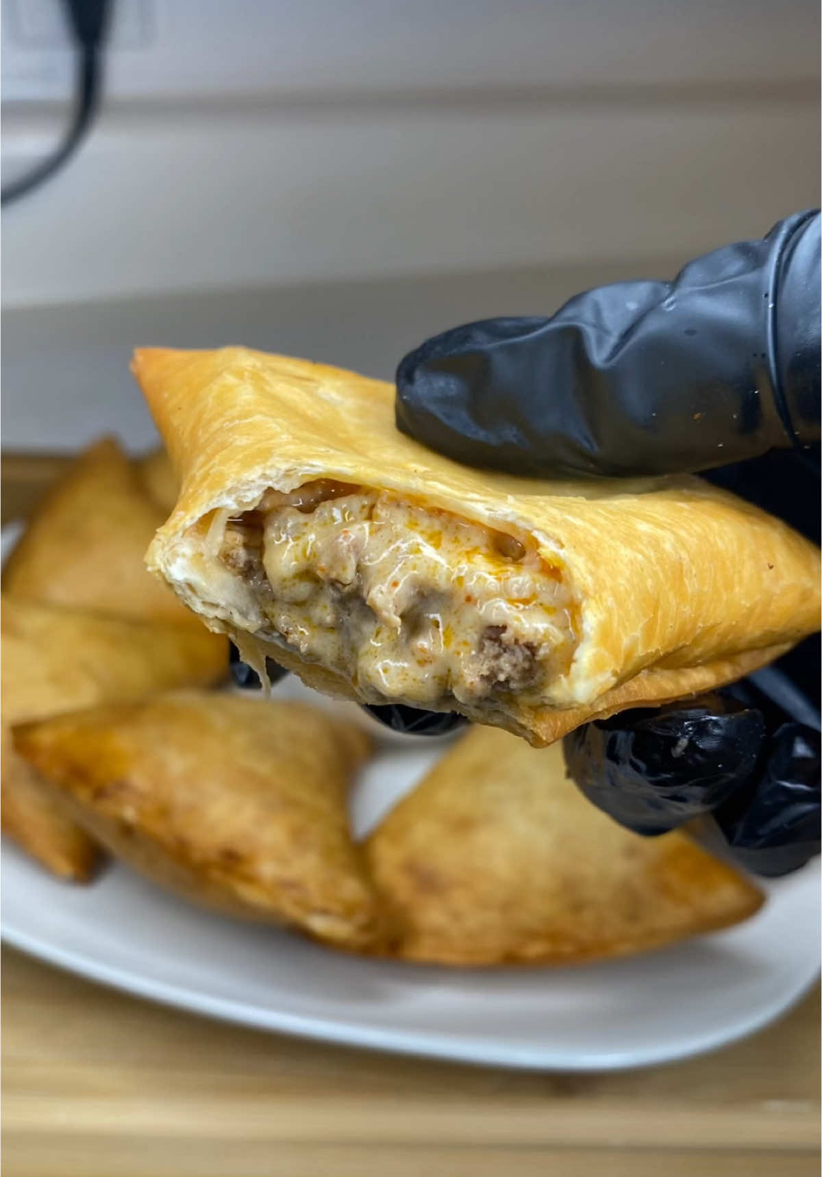 Taco Samosas😮‍💨 #taco #samosas #fried 
