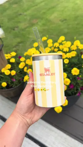obsessed with the color and pattern 💛🧈 @Stanley Brand #stanley #StanleyCup #stanleyunboxing #stanleyeverydaycoolercup #stanleybuttercabanagloss 