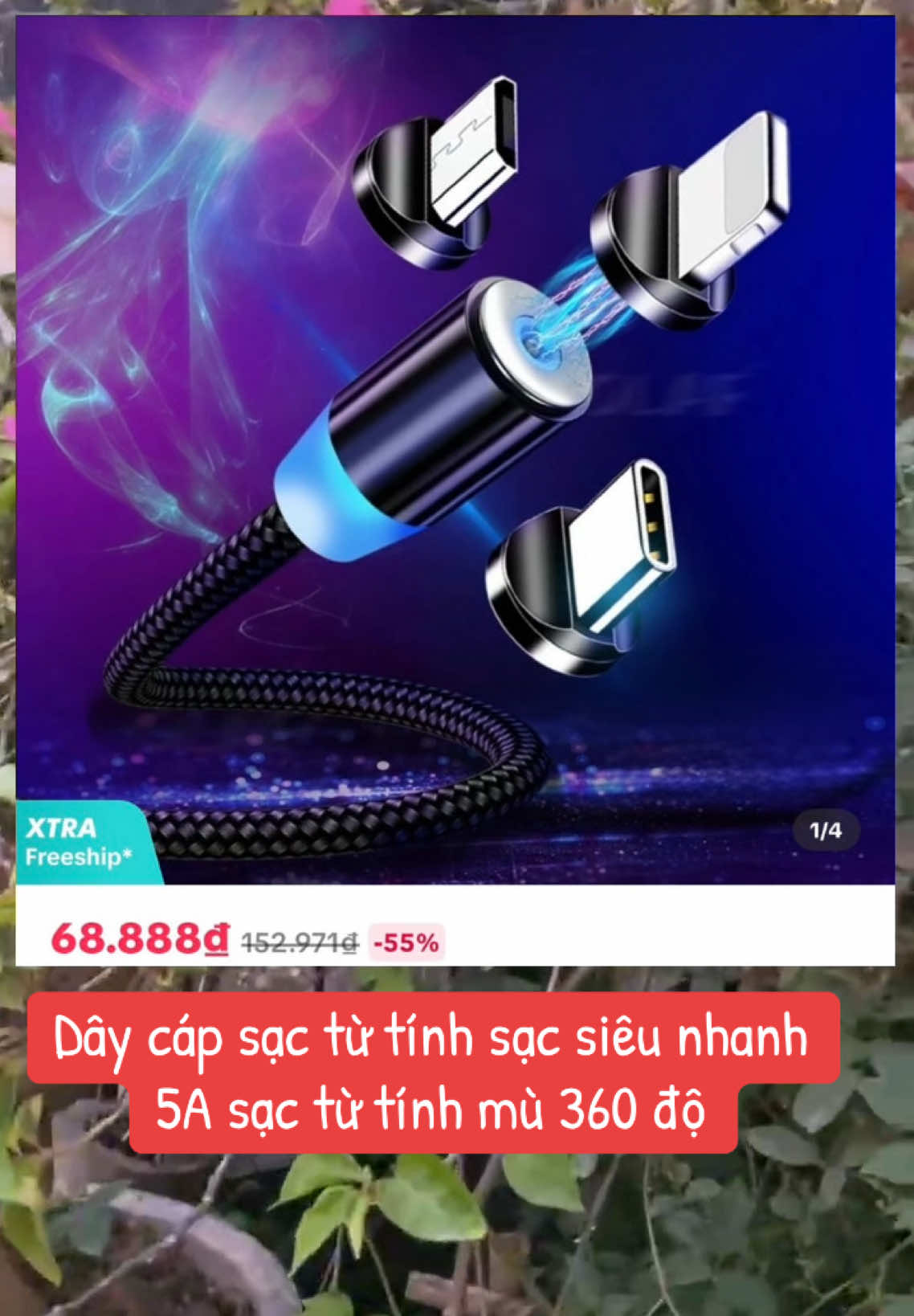 Dây cáp sạc từ tính sạc nhanh 5A sạc từ tính mù 360 độ#anhhai0476 #sactutinhnhanh5a #xuhuong #xuhuongtiktok #trend #trendingtiktok #vairal #vairalvideo #hottrend #foryou #hyp #fyp 