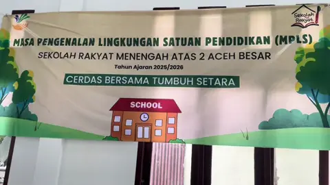 Suasana Sekolah Rakyat Menengah Atas  di gedung Renovasi Ali Hasjmy, Desa Lam Ilie, Kecamatan Indra Puri, Kabupaten Aceh Besar, Aceh Senin (14/7/2025).Pemerintah secara serentak melaksanakan Sekolah Rakyat di 63 titik dan sisanya sebanyak 37 titik dijadwalkan awal Agustus 2025. #sekolahrakyat 