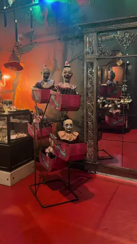 What’s behind the curtain?  #TheLostLibrary #HauntedWitchVillage #CuriosityCabinet #Halloween @Salem’s Haunted Neighborhood 