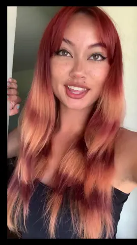 The red will be making a come back soon I promise #makeup #redhair #stripedhair 