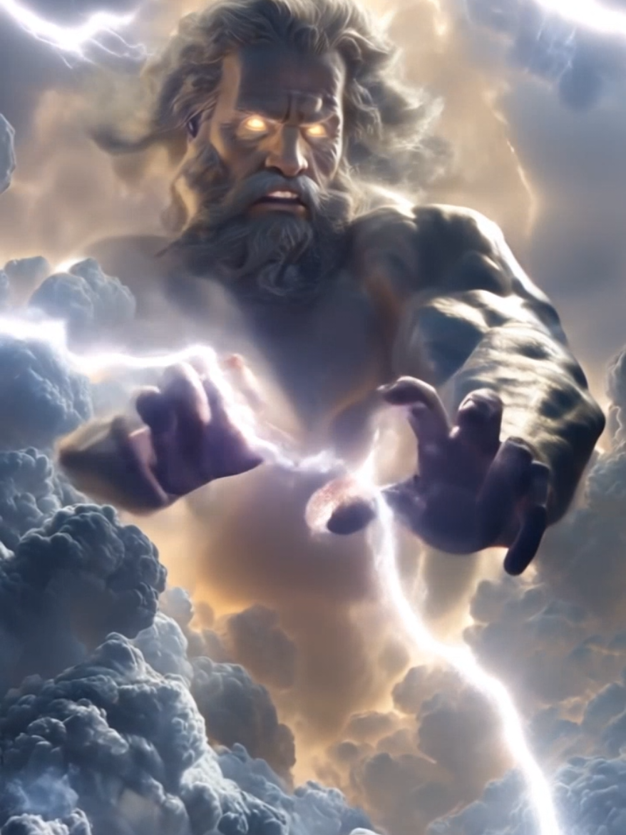 From the heavens, Zeus reigns. Judgment falls upon the earth. ✨👑⚡ #Zeus #fantasyart #darkfantasy  #greekmythology #aiart #livewallpaper #midjourney 