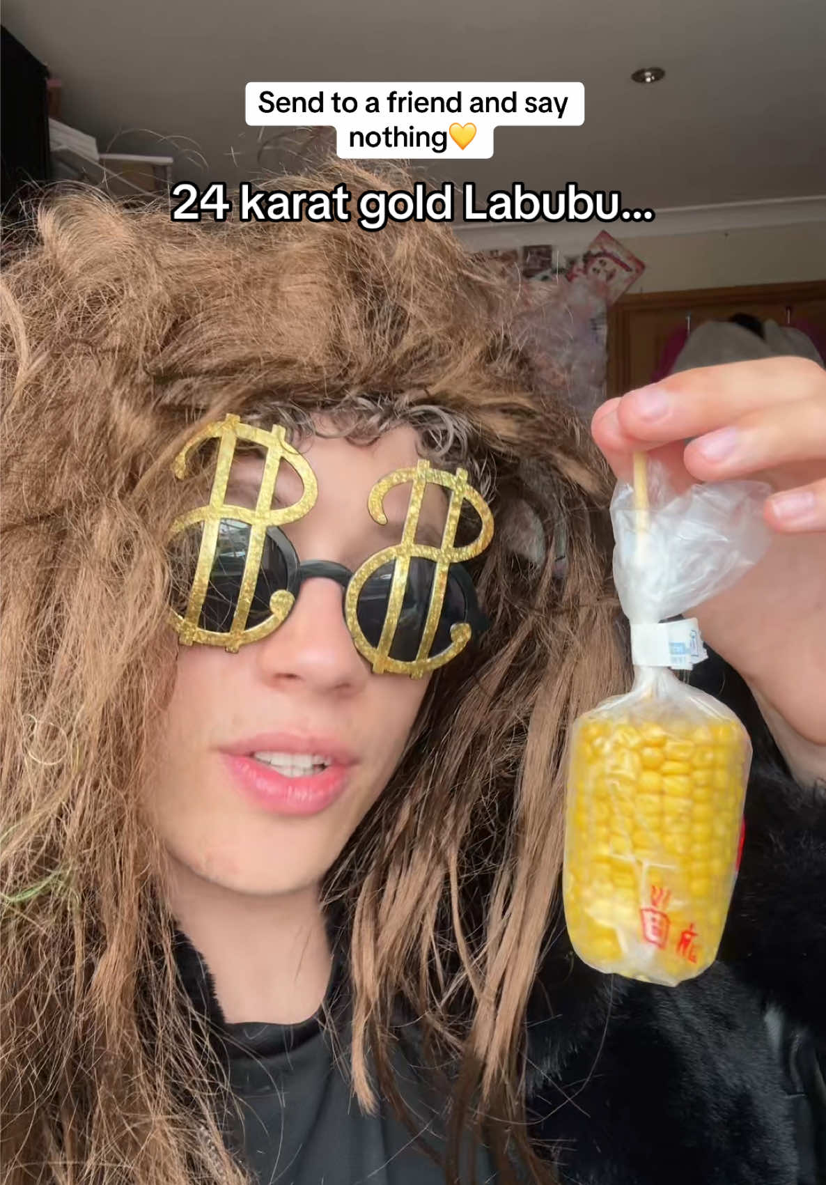 This is my 24 karat gold Labubu I wish I had one like @The Jungle Pups #labubu #gold #24karatgold 