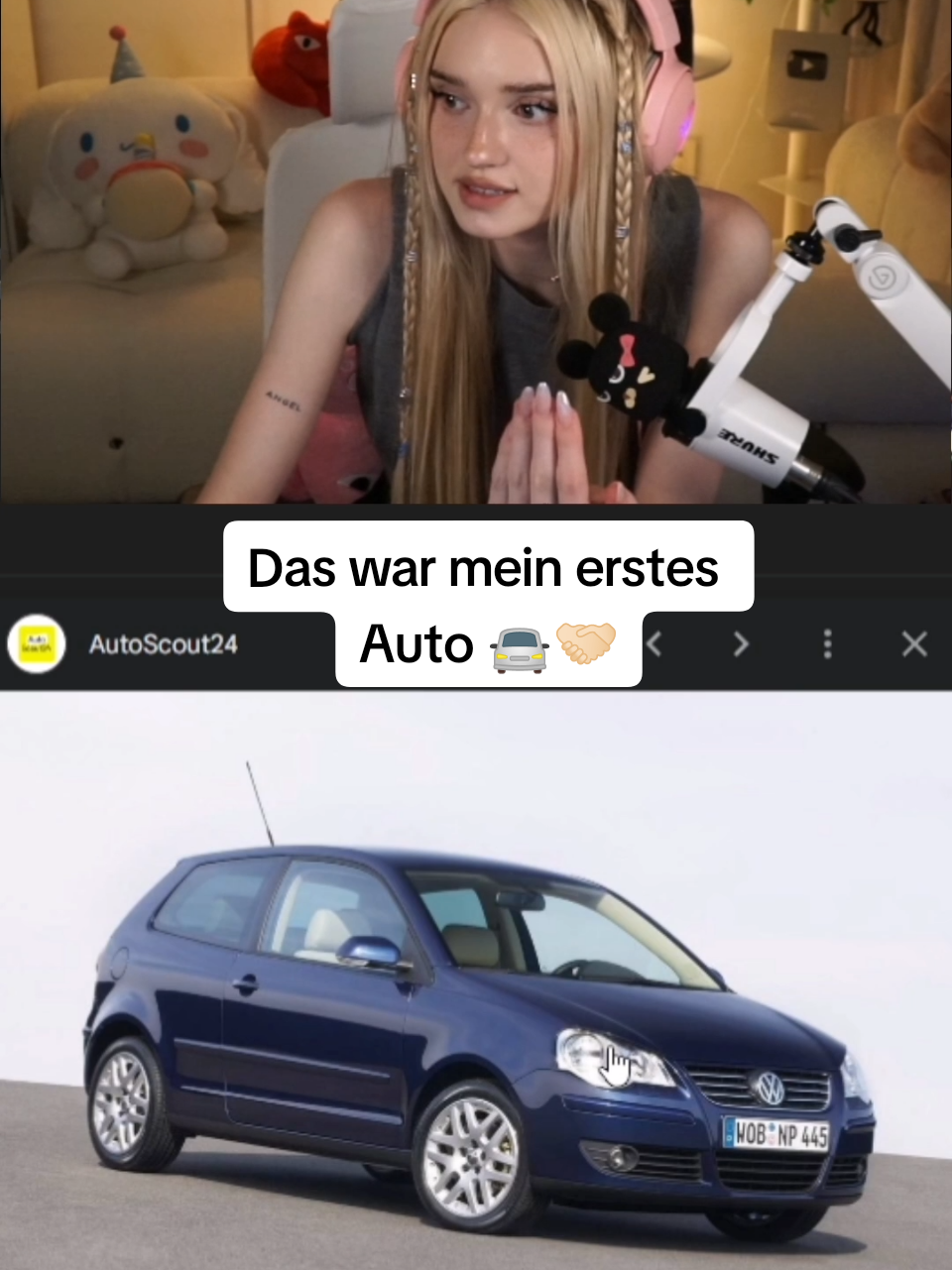 Das war mein erstes Auto🚘🤝🏻 #honeypuu #auto #polo #stream #viral #foryou 
