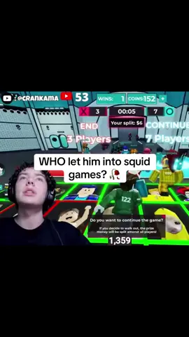 Bro YOU laughed 😭✌️ #crankama #squidgame #roblox #livestream #fyp 