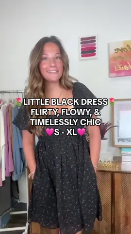 Flirty, floral, and timelessly feminine 🌸 Your new favorite little black dress is here! 🖤  #lbd #littleblackdress #dress #dresses #chic #comfy #cute #timeless #outfit #flowy #feminine #OOTD #ootn #nightout #dressinspo #Summer #summerdress #sundress 