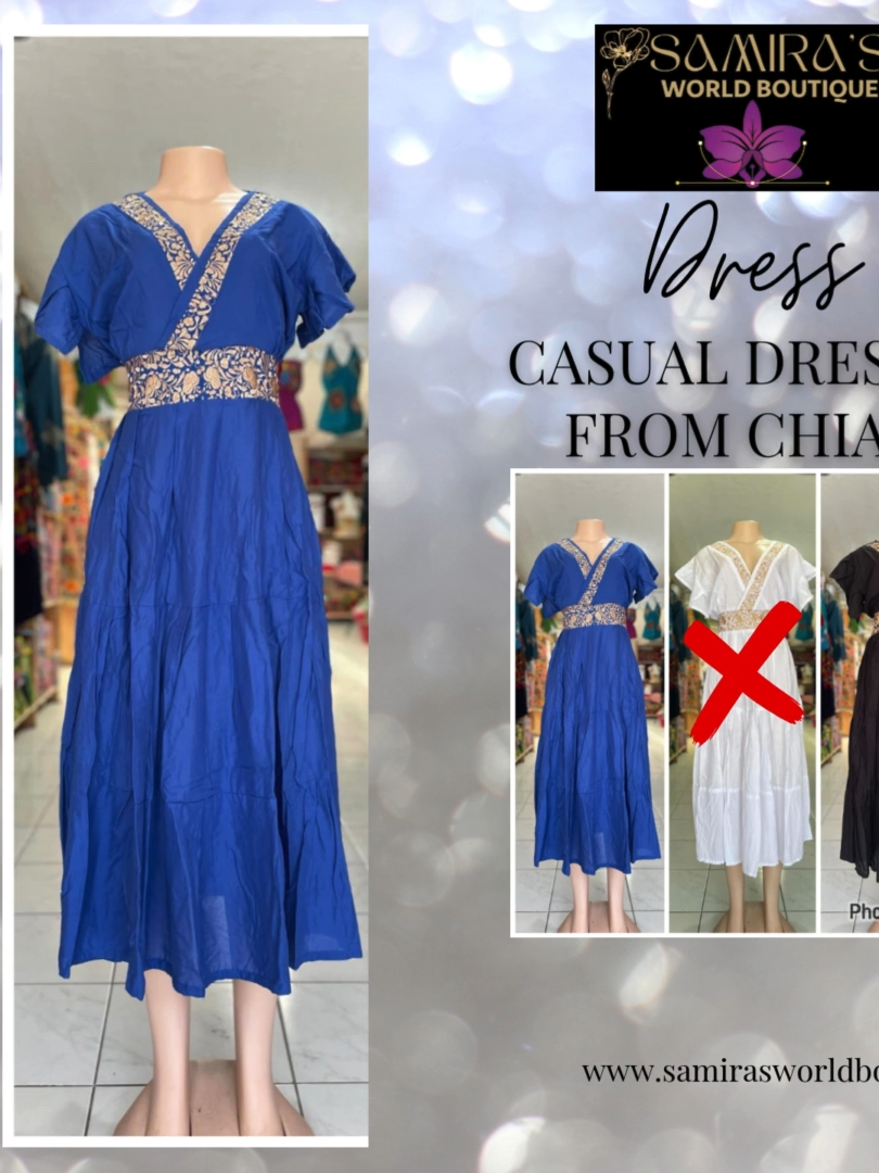 🌺 Casual Dresses from Chiapas Authentic, fresh, and handmade. These beautiful handcrafted dresses reflect Chiapas tradition with a modern and elegant touch. ✨ Available only in blue and black – Size Medium Perfect for everyday wear, special outings, or simply to proudly show off Mexican fashion. 📍 Samira's World Boutique 🌐 www.samirasworldboutique.net #ChiapasDresses #HandmadeFashion #CasualDress #StylishColors #MadeInMexico #SamirasWorldBoutique #LatinaBoutique #TraditionalMexicanClothing
