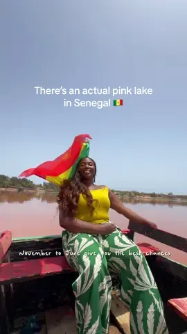 📍Lake Retba or Lac Rose located about an hour from Dakar is also such a good day trip on a trip to Senegal ❤️  Best time to see the lake actually pink? November through June with the best month being February!  #creatorsearchinsights #senegal #senegaltiktok #senegaltravel #africatravel 