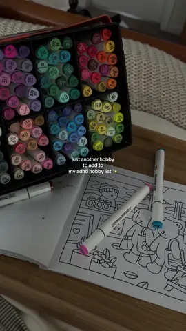 how long will this hobby last this time? 😂 #adhdtiktok #adhd #adhdhobbies #adhdinwomen #adhdthings #shuttleartmarkers #markerswatches 