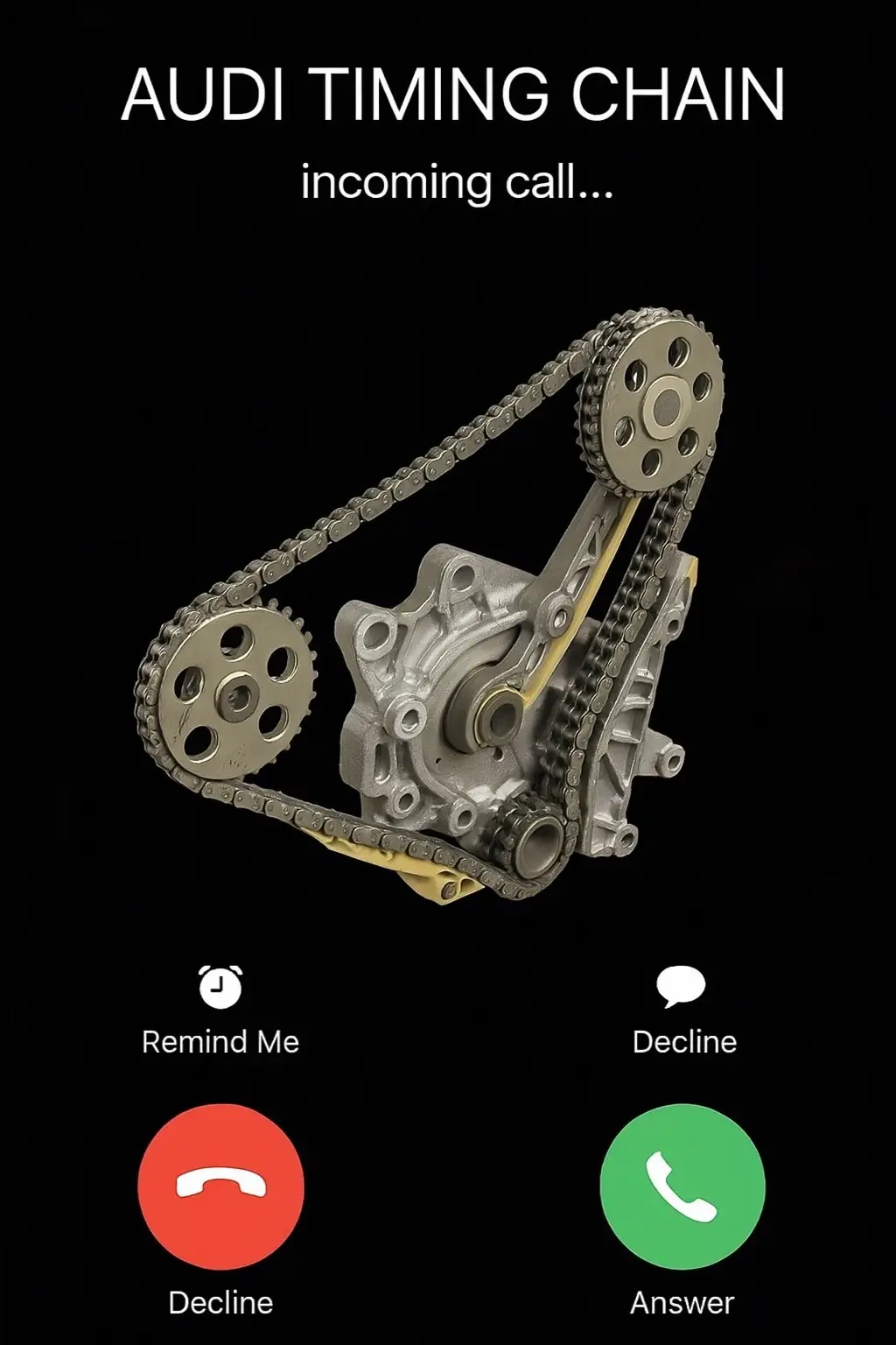 Audi timing chain is calling #audi #a4 #fyp #viral #timingchain #mechanic #aigenerated 