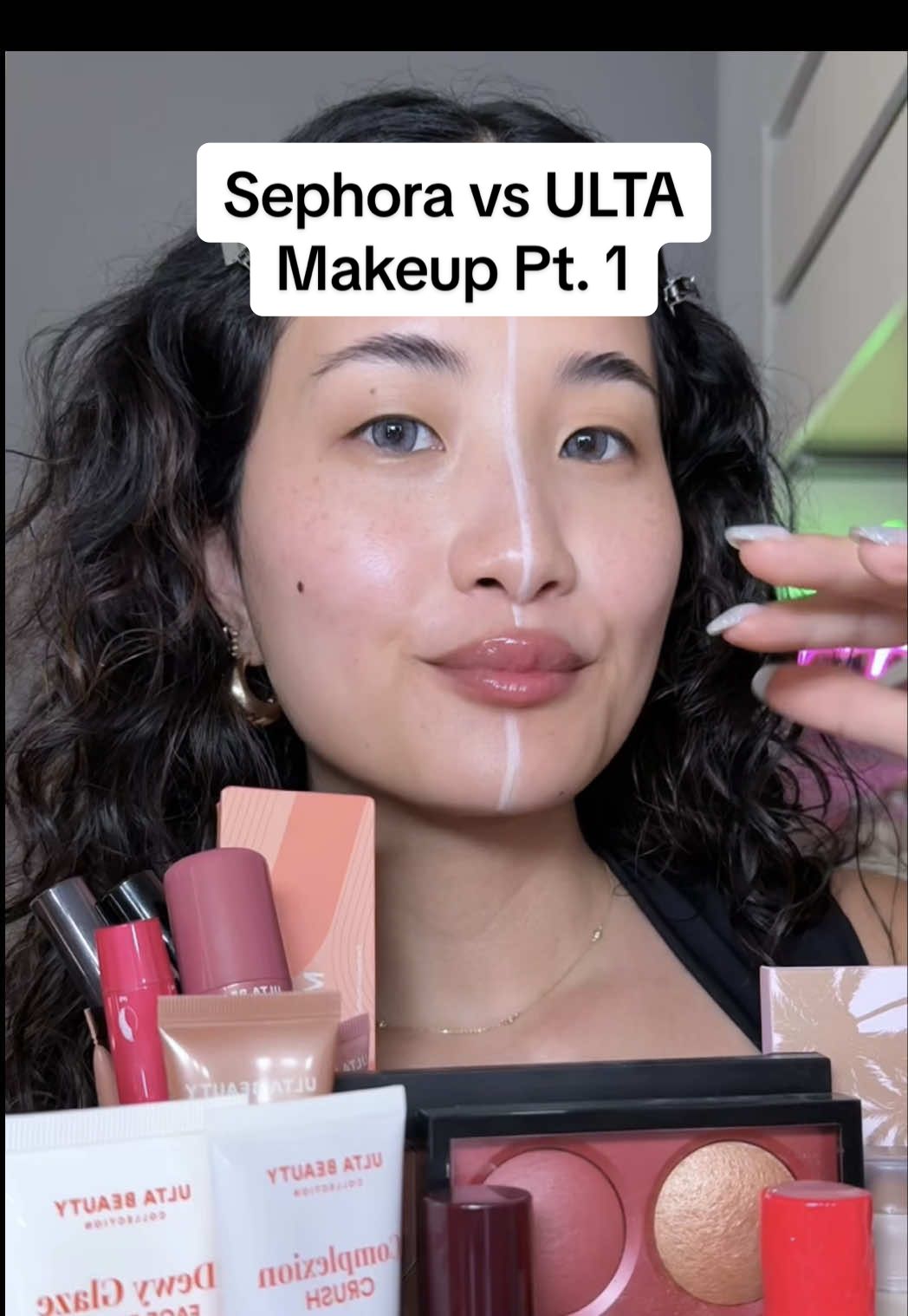 Replying to @Hannah it took me a while to get to the store but we finally can see which makeup is better 🤨🤧😭🥹 #makeupchallenge #makeupreview #honestreview #affordablemakeup #comparison #battleofthebands 