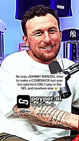 No way JOHNNY MANZIEL tried to make a COMEBACK last year but said he’d ONLY play in the NFL and nowhere else #johnnymanziel #nfl #news #fyp #payper 