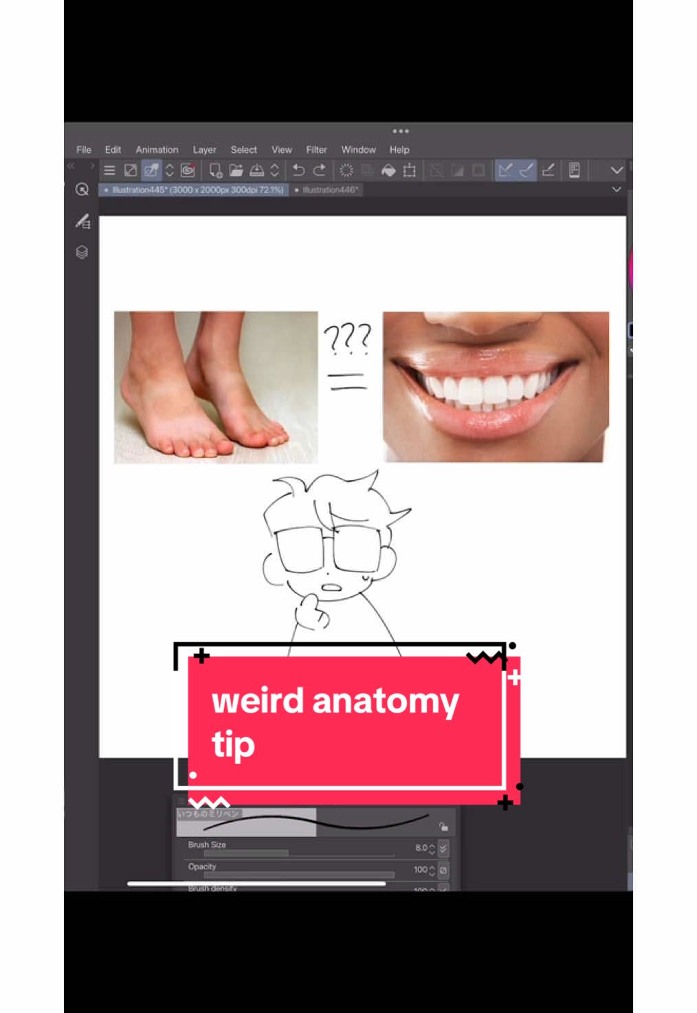 I learned this tip during my anatomy class and it’s haunted me ever since… figured I’d share it because even though it’s weird it’s oddly helpful #arttips #arttutorial #anatomy #arthacks 