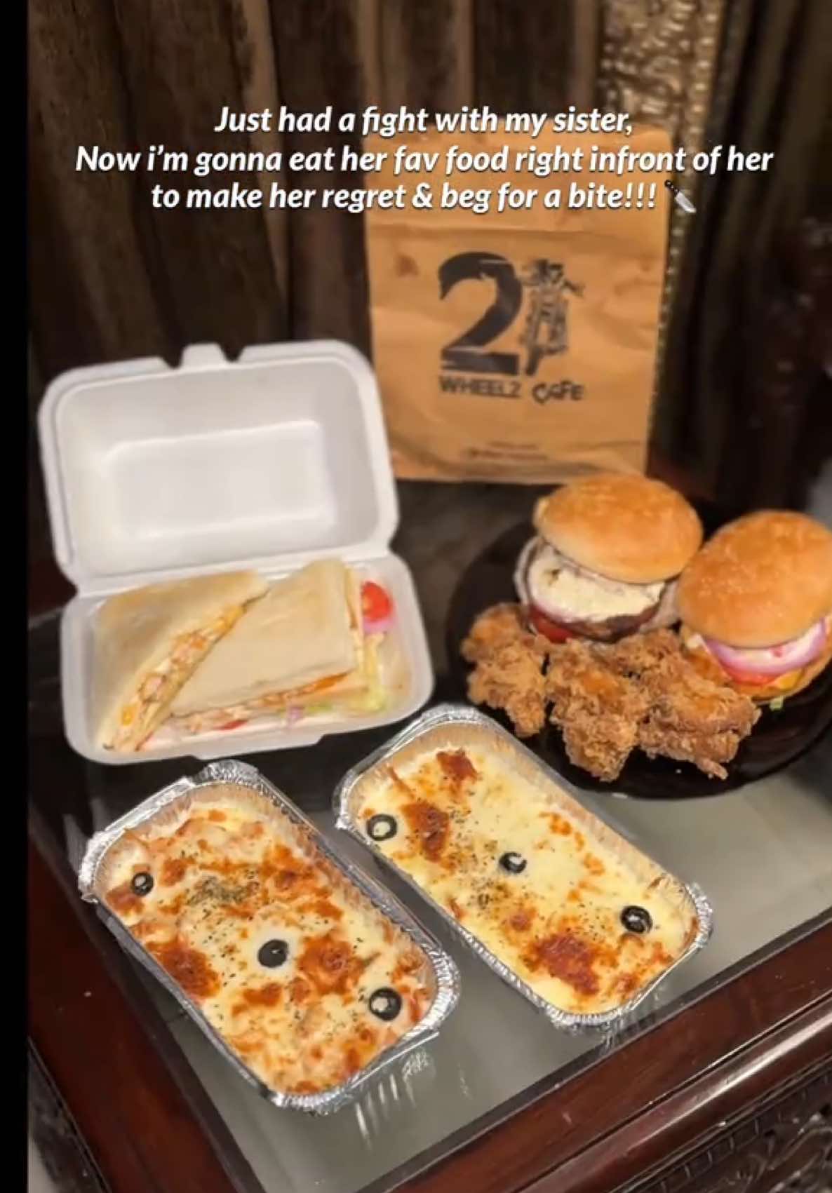 Ordered all this yummy food from @2wheelz_cafe and had a really nice experience 🤩 Here’s what i had:  Crumb Burger for 599/- Twin Torque with two patties for 799/- Club Sandwich for 580/- Pizza Fries for 599/- Wings for 650/- Their food is pretty affordable and the portions are really good. The burgers were huge and the pasta serving was generous too. And the taste was unexpectedly 11/10. Do try out!!! 🤩 . . . Follow @thefoodiefreakfromislamabad for more. . . . #islamabadfoodbloggers #islamabadians #FoodLover #Foodie #foodstylist #foodphotography #instafood #foodporn #lahorefood #karachifood #instamood #foodreview #pakistanifoodbloggers #pakistanifood #chinesefood #streetfood #streetstylefood #pakistanirecipes #islamabadrestaurants #islamabadcafes #pindi #rawalpindi