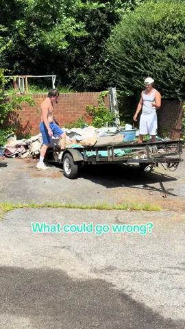 Boys are the best. Decluttering. #trashday