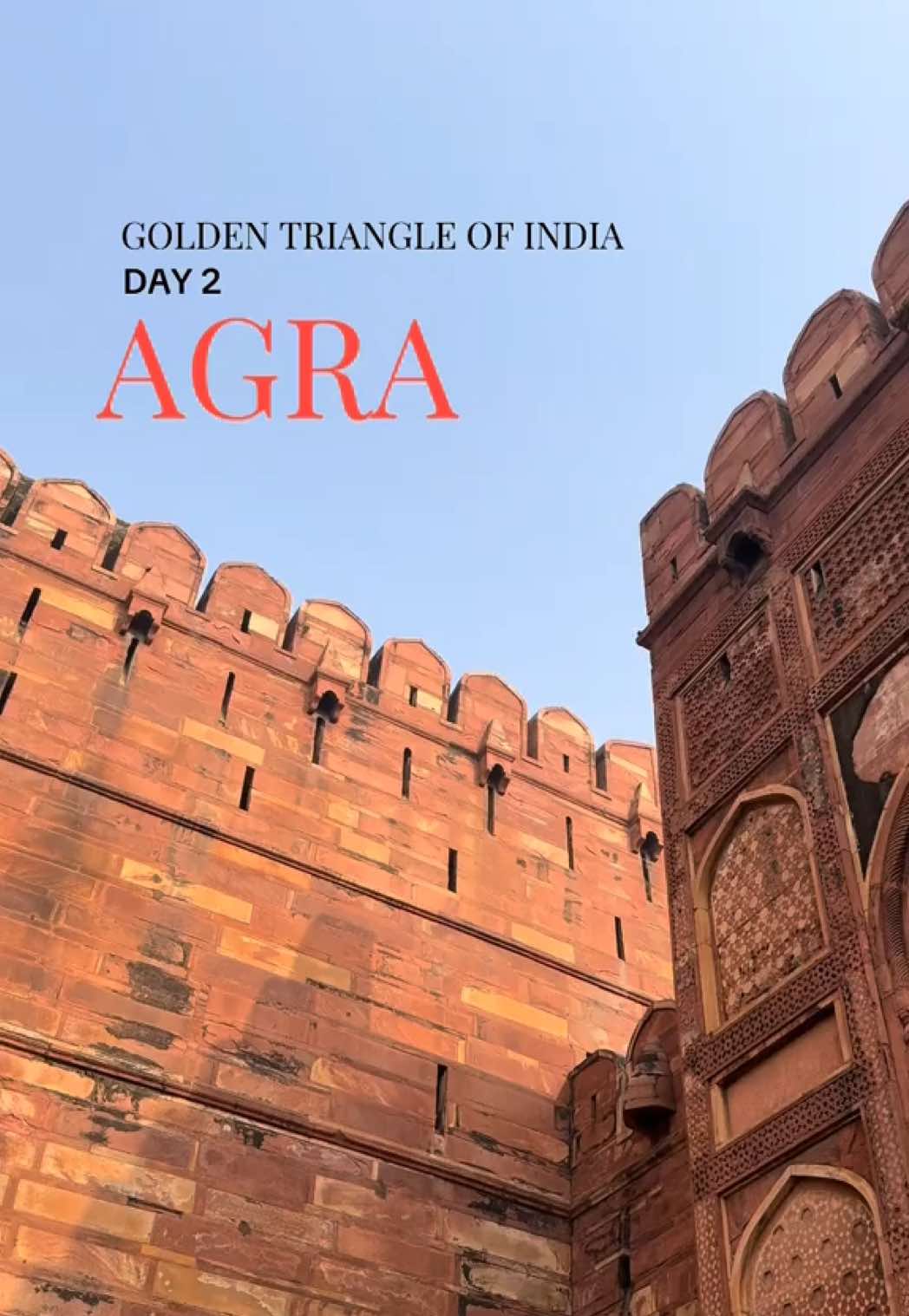 📍agra - home to the taj mahal & agra fort ✨ the views were nothing short of breathtaking on day 2 of india’s golden triangle tour!  #indiatravel #india #agra #goldentriangletour #tajmahal #tajmahalindia #agrafort 