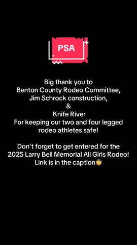 Let’s recognize the hard work of the Benton County Rodeo Committee by making this the biggest year yet! Thank you to BCRC, Jim Schrock Construction, and Knife River for getting the arena safe and ready for the rodeo athletes! The link to get entered in the Larry Bell Memorial All Girls Rodeo is below! https://forms.gle/MzphdXnrf8R1CN167 #creatorsearchinsights #NPRA #oregonrodeo
