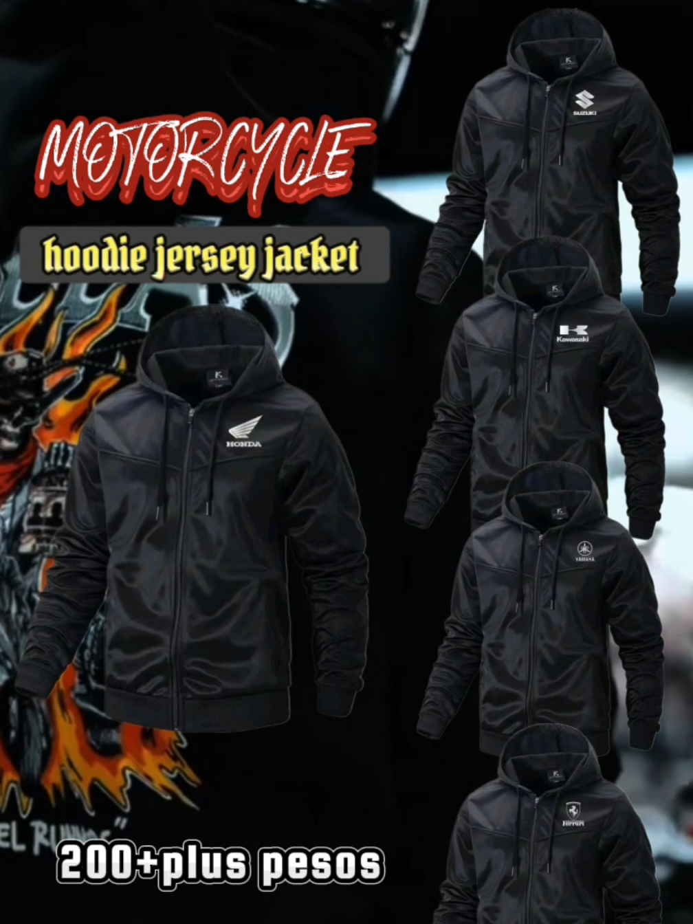 MOTORCYCLE HOODIE JERSEY JACKET UNISEX. 200PLUSpesos only 🎉 BUY NOW BEFORE IT'S RUN OUT 👍👍👍. #shopnow🛍✨  #highlyrecommended  #jerseyjacket #OOTD  #goodquality #affordable  #liget💯promise😘💗  #shopnow🛍✨🛒  #justclicktheyellowbaskettoorder👍🛒🛍️ 