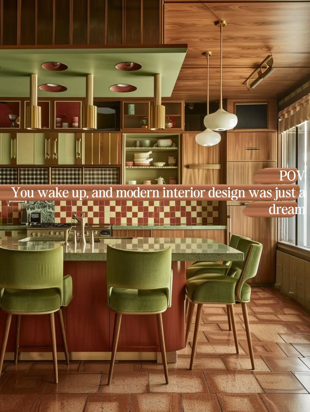 Welcome back to avocado kitchens, shag carpets, and bold personality. Retro forever. 🪩🏠🧡 #retro #retrohome #timetraveldecor #interiordesign #midcenturymodern #70s #80saesthetic #90skids #maximalism #eclecticstyle #timelessdesign #foru #designtok #interiortok 
