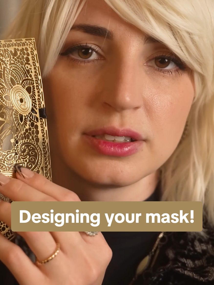 The custom prototype for your masquerade mask has arrived from Venice! So now you can pick from the finest in premium materials for the final product. #asmr #fyp 